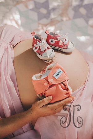 Hilary's tummy.
